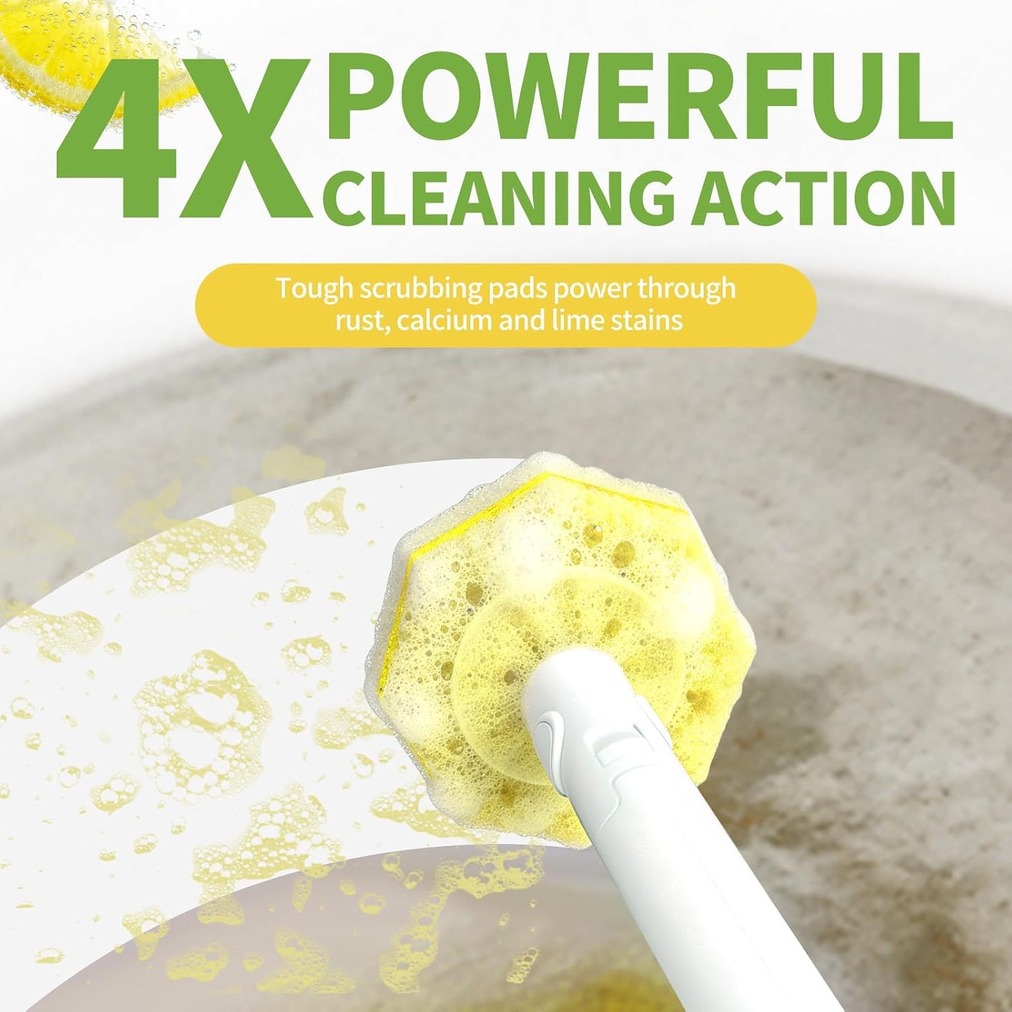 Toilet Bowl Wand Refills for Clorox, Toilet Cleaner Refills,100 Count | Compatible with Clorox Toilet System, Pre-Loaded Cleaner, 3-Layer Scrub Pads, 4X Cleaning Power , Lemon Lavender Scent