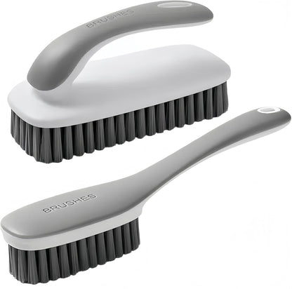 Scrub Cleaning Brush for Stains Laundry Brush Soft Bristle Cleaning Brushes Small Brushes for Cleaning Scrubbing Brush for Clothes,Shoes,Carpet,Bags,Bathroom, Floor -2 Pack