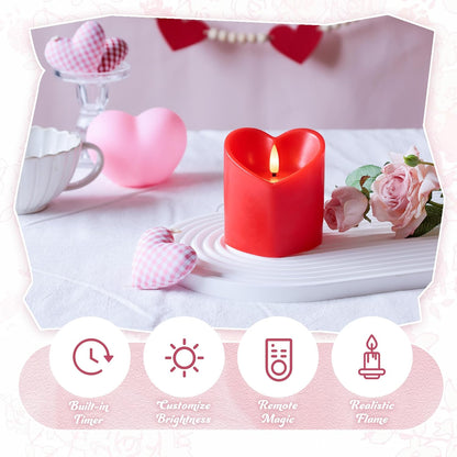 White Flameless Candles Set of 3 (3"x3") Battery Operated LED Pillar Candles with Remote and Timer, Real Wax Flickering Candles for Fireplace Bedroom Living Room Home Decor and Indoor Use