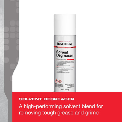 Rust-Oleum Professional Cleaners Solvent Degreaser | 15oz Aerosol | Professional Strength | Non-Chlorinated Formula
