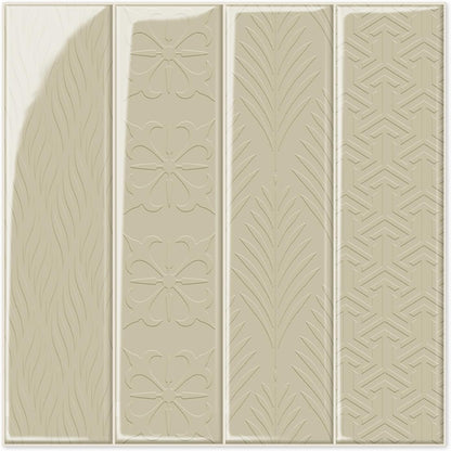 Alwayspon 10 Sheets 12x12inch Beige 3D Vinyl Backsplash Tiles, Self-Adhesive Peel and Stick Wall Tile Stickers Stick on Subway Tiles for Kitchen Bathroom Wall