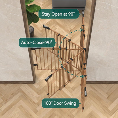 Babelio Baby Gate for Stairs, Kitchen & Doorways, No Bottom Bar| One-Handed Operation| Auto-Close| Hardware Mount (Drill Needed) Safety Dog/Pet Gate (Black - B17, 26-43" W, 28" H)