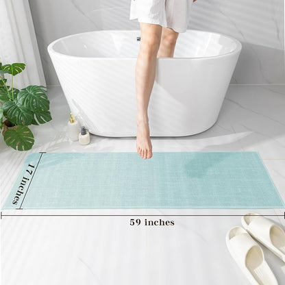 chakme Bathroom Rugs Mat 24x17, Ultra Thin Non Slip Bath Mat Small Quick Dry Absorbent Bath Mat for Bathroom Floor, (Dark Beige, 24"x17")