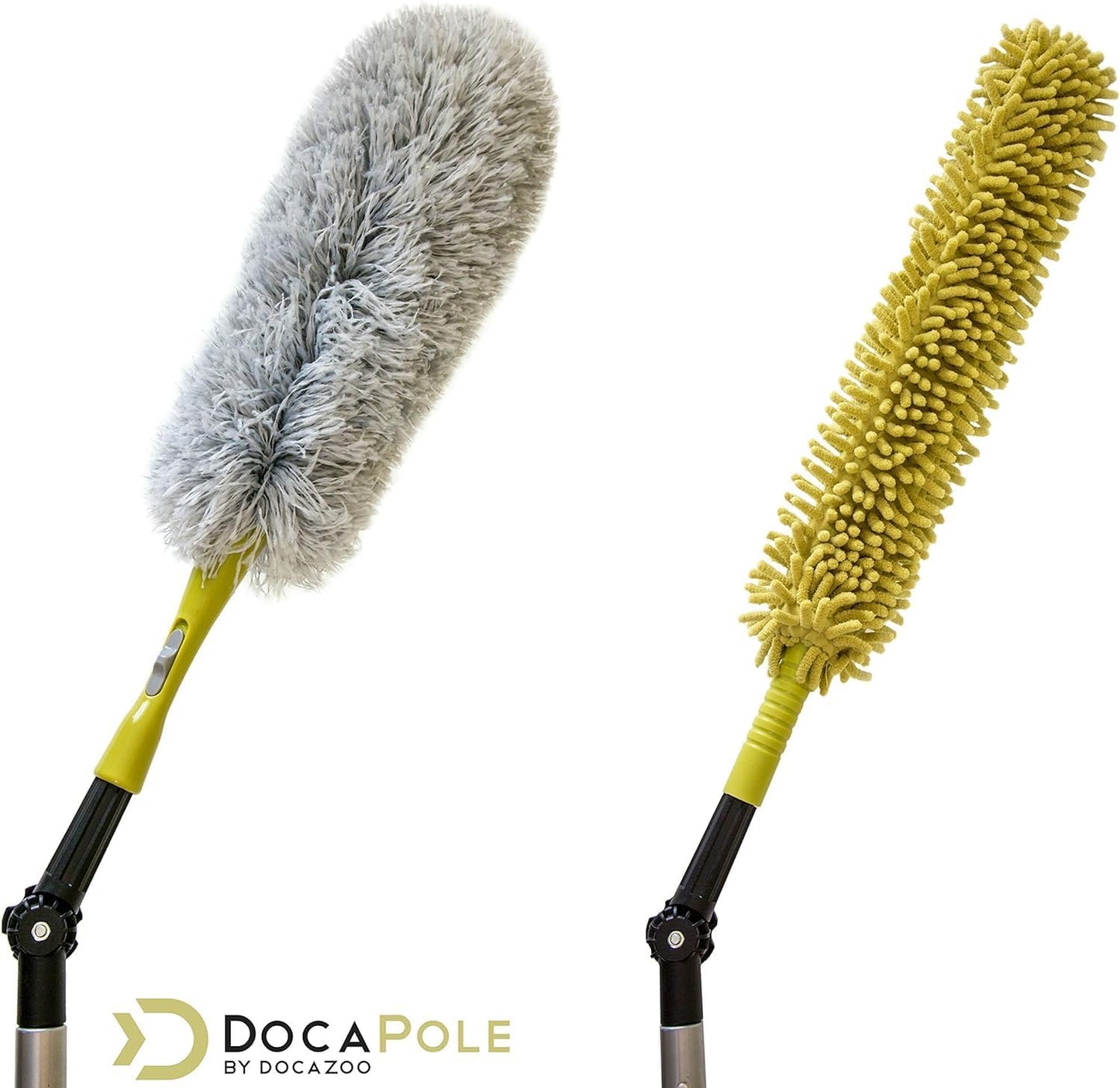 DOCAZOO DOCA Telescoping Pole 7-28 Ft - Extension Pole for Cleaning, Feather Duster, Window Washing Kit, Paint Roller, Window Squeegee - High Reach Extendable Kit for Indoor & Outdoor - Pole Only