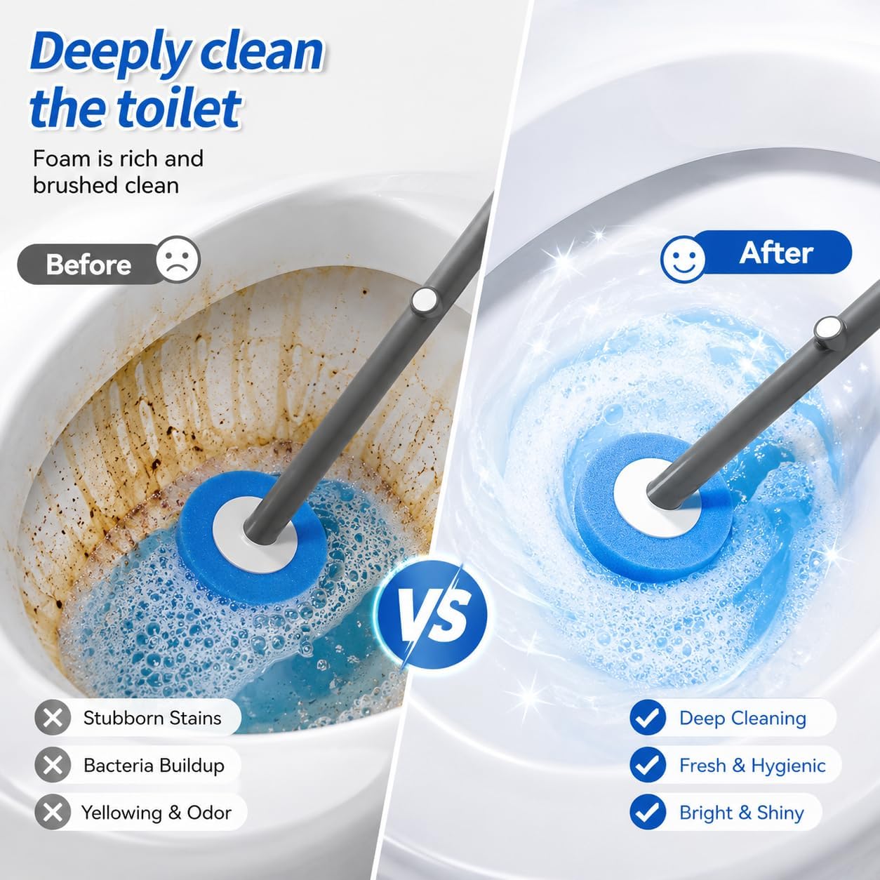 Disposable Toilet Brush with 32 Refills,Wall Mounted Toilet Wand and Holder Set, Deep Bathroom Cleaning Toilet Bowl Cleaner with Storage Holder
