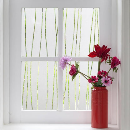 Finnez Frosted Window Film Non-Adhesive, Frosting Privacy Film for Glass Windows, Self Static-Cling Decorative Window Cling for Home Office UV Protection Cross Pattern 17.5 x 78.7 inches