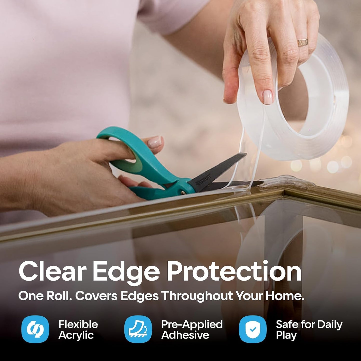 16ft Heavy Duty Desk Edge Protector & Corner Protectors - Baby Proofing Guards for Sharp Furniture Corners, Tables & Cabinets - Child Safety Essentials for Home & Nursery