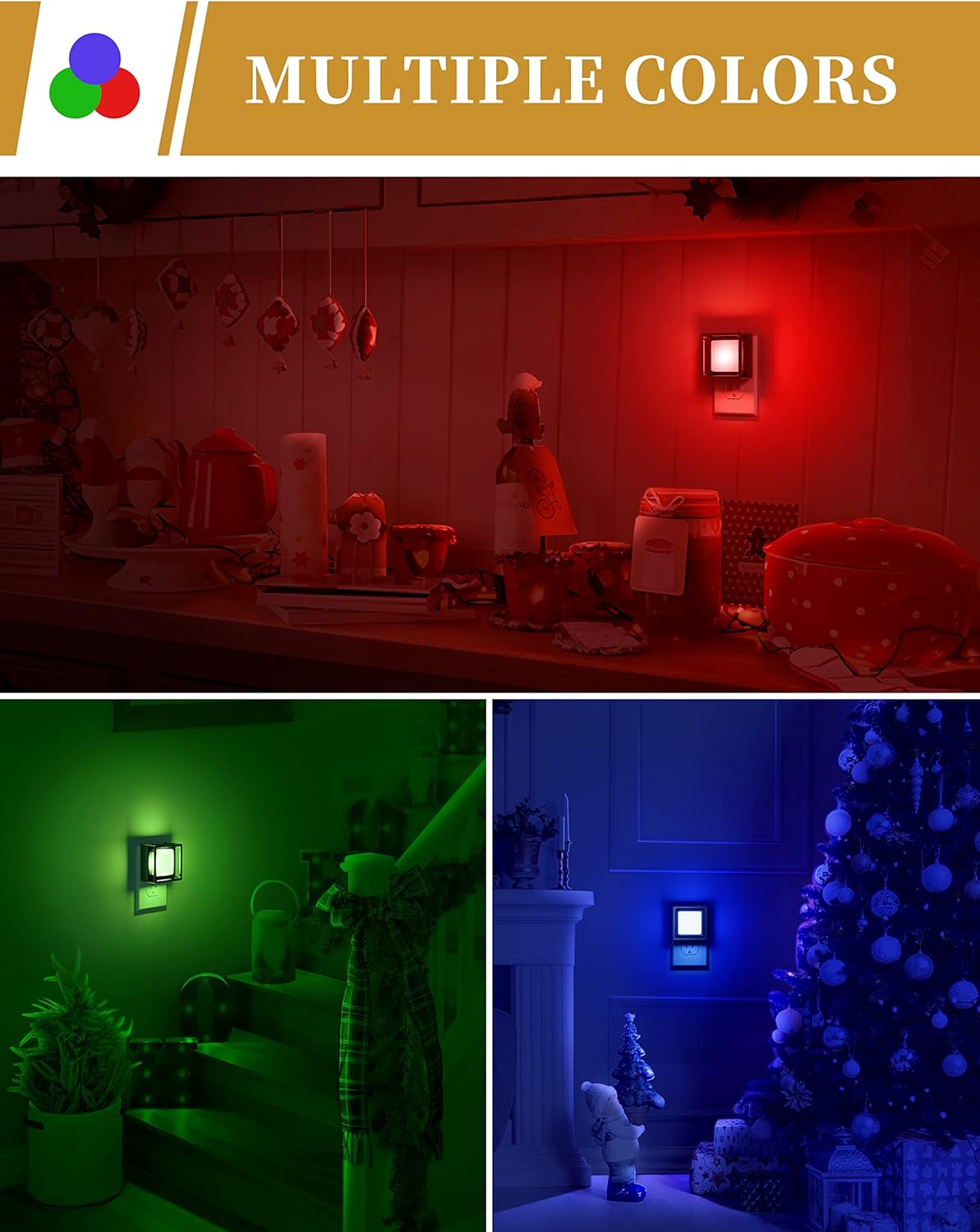 DORESshop LED Night Light, Night Lights Plug Into Wall [2 Pack] with Dusk-to-Dawn Sensor, Dimmable Nightlights, Adjustable Brightness for Bathroom, Hallway, Bedroom,Kids Room,Stairway,Soft White