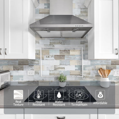 2026 New Upgrade Peel and Stick Backsplash Tile, Peel and Stick 11.34" X 11.57" Wall Tile for Kitchen, Bathroom, Fireplace, Laundry (Beige Ecru, 10 Packs)