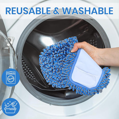 TrueYee 2 Pack Microfiber Mop Replacement Pad for Dry Dusting Wet Mopping (Dust Mop ASIN:B0CM8Z8Y2P)