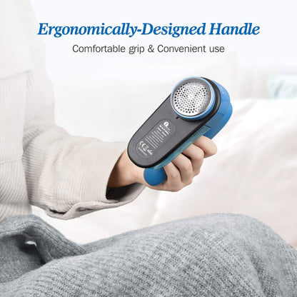 BEAUTURAL Fabric Shaver and Lint Remover, Sweater Defuzzer with 2-Speeds, 2 Replaceable Stainless Steel Blades, Battery Operated, Remove Clothes Fuzz, Lint Balls, Pills, Bobbles Gray