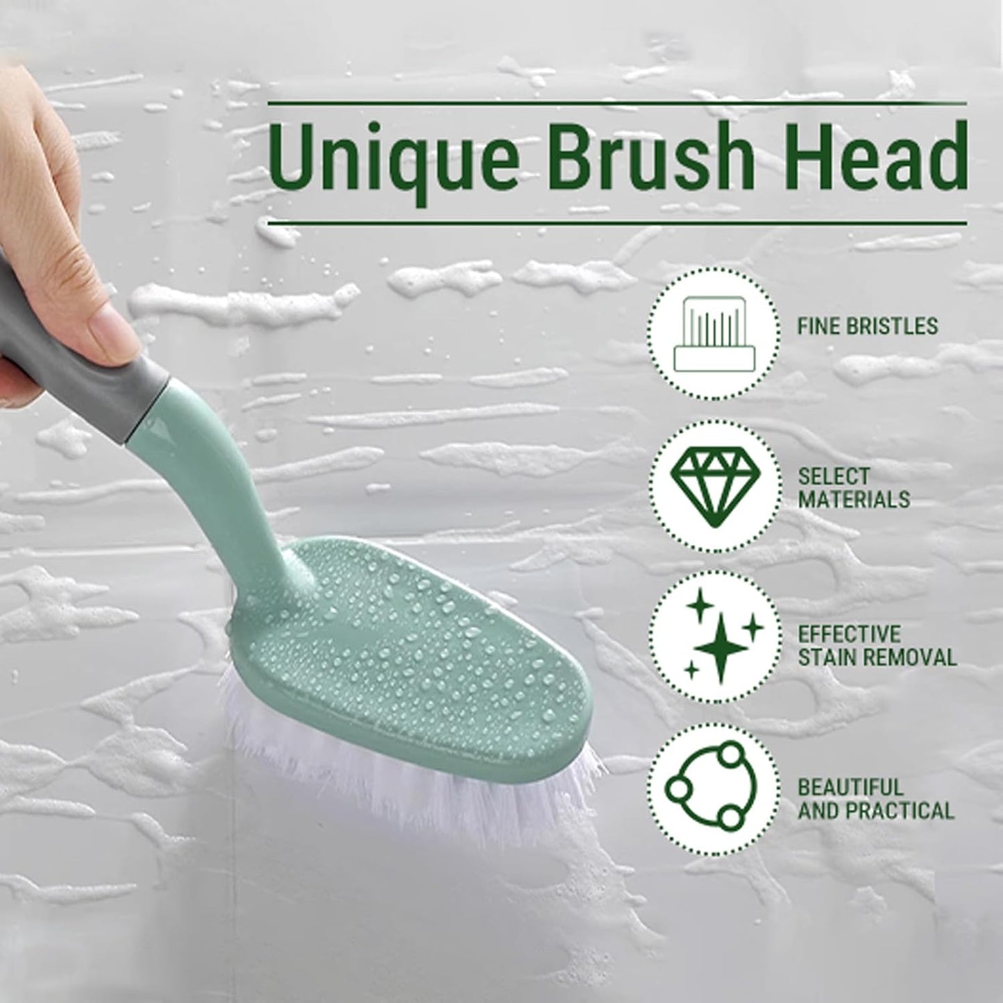 Scrub Brush, Cleaning Brush Bristles with Ergonomic Handle Cleaning Shover Scrubber Handheld Cleaning Brushes for Bathroom Shower Kitchen Floor Bathtub