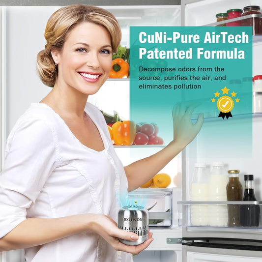 Refrigerator Deodorizer,Lasts for 10 Years Fridge Deodorizer Kitchen Gadgets Air Purifier Odor Eliminator for Fridge & Freezer, Car, Closet, RV and New Home,More Effective Than Baking Soda