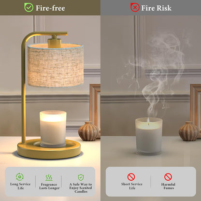 Black Candle Warmer Lamp with Timer Dimmer, Electric Candle Warmer Wax Heater, Birthday Gifts for Women Her Mom, House Warming Gifts New Home