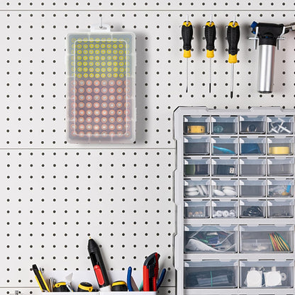 Xuerdon Battery Organizer Storage Holder Case with Double-Sided, Garage Box Container with Tester Checker.Battery Vault Box Holder Container for 134pcs AA AAA Batteries