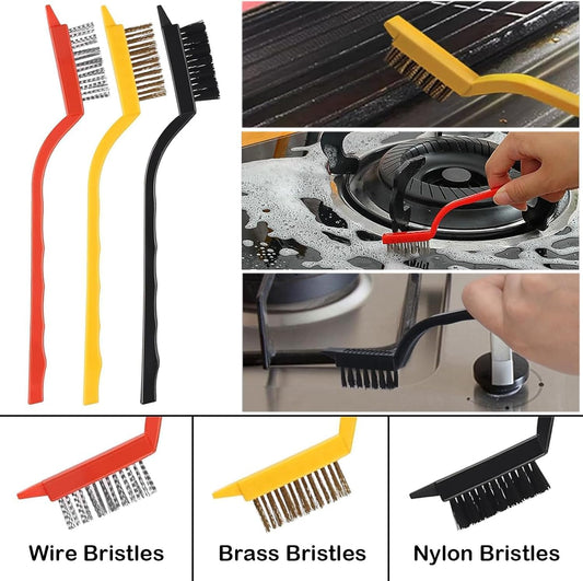 9 Pack Crevice Cleaning Brush Set, Scrub Brushes for Cleaner Hard Bristle Cleaning Brushes for Household Use, Cleaning Supplies for Kitchen, Bathroom, Corner, Sink, Cup, Bottle