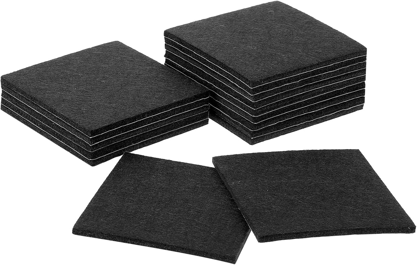 uxcell Furniture Pads, 16Pcs 2.5" - Square Self Adhesive Felt Furniture Pads, Floor Protectors for Furniture Feet Chairs Legs Hardwood Floors (Brown)