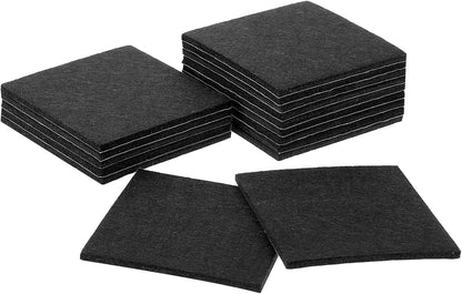 uxcell Furniture Pads, 16Pcs 2.5" - Square Self Adhesive Felt Furniture Pads, Floor Protectors for Furniture Feet Chairs Legs Hardwood Floors (Brown)