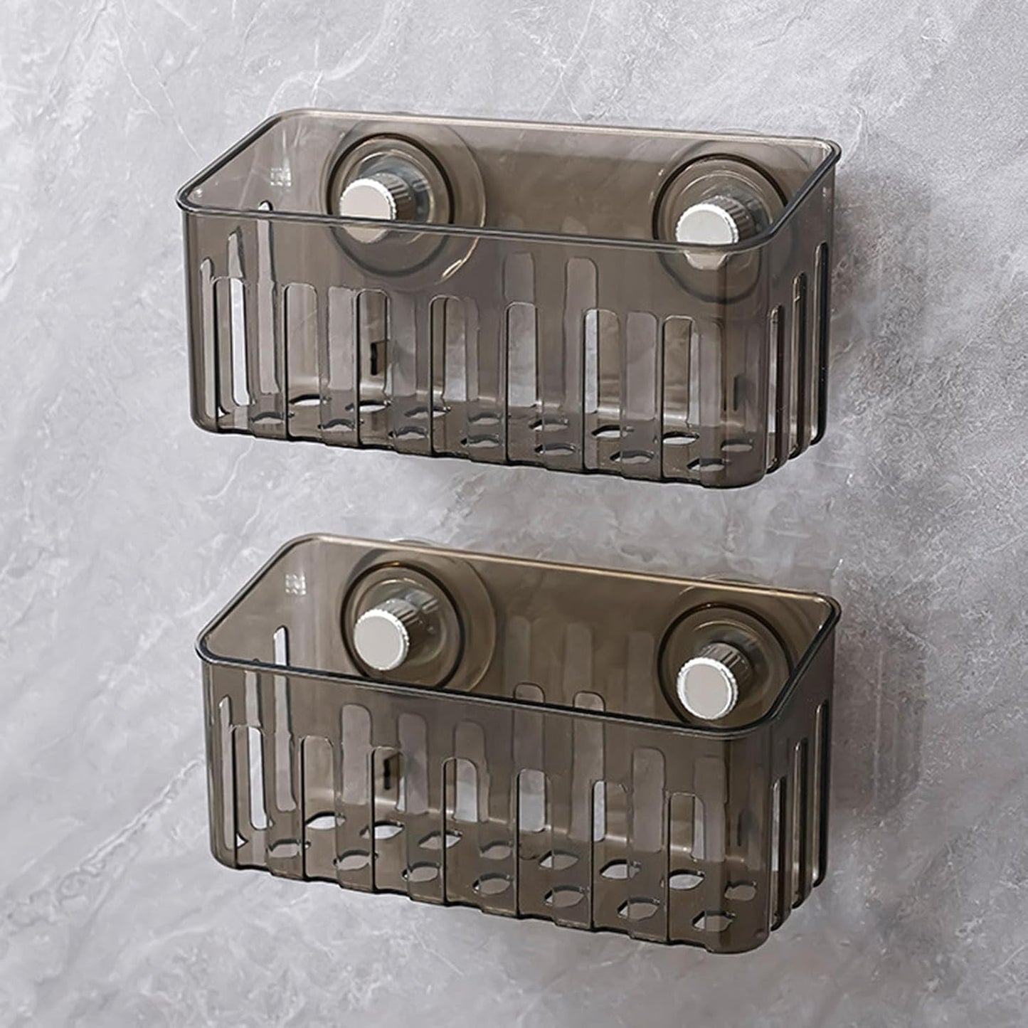 Multifunctional suction cup sink organizer for sponge dinnerware cloth with quick drying design and space saving sink organizer