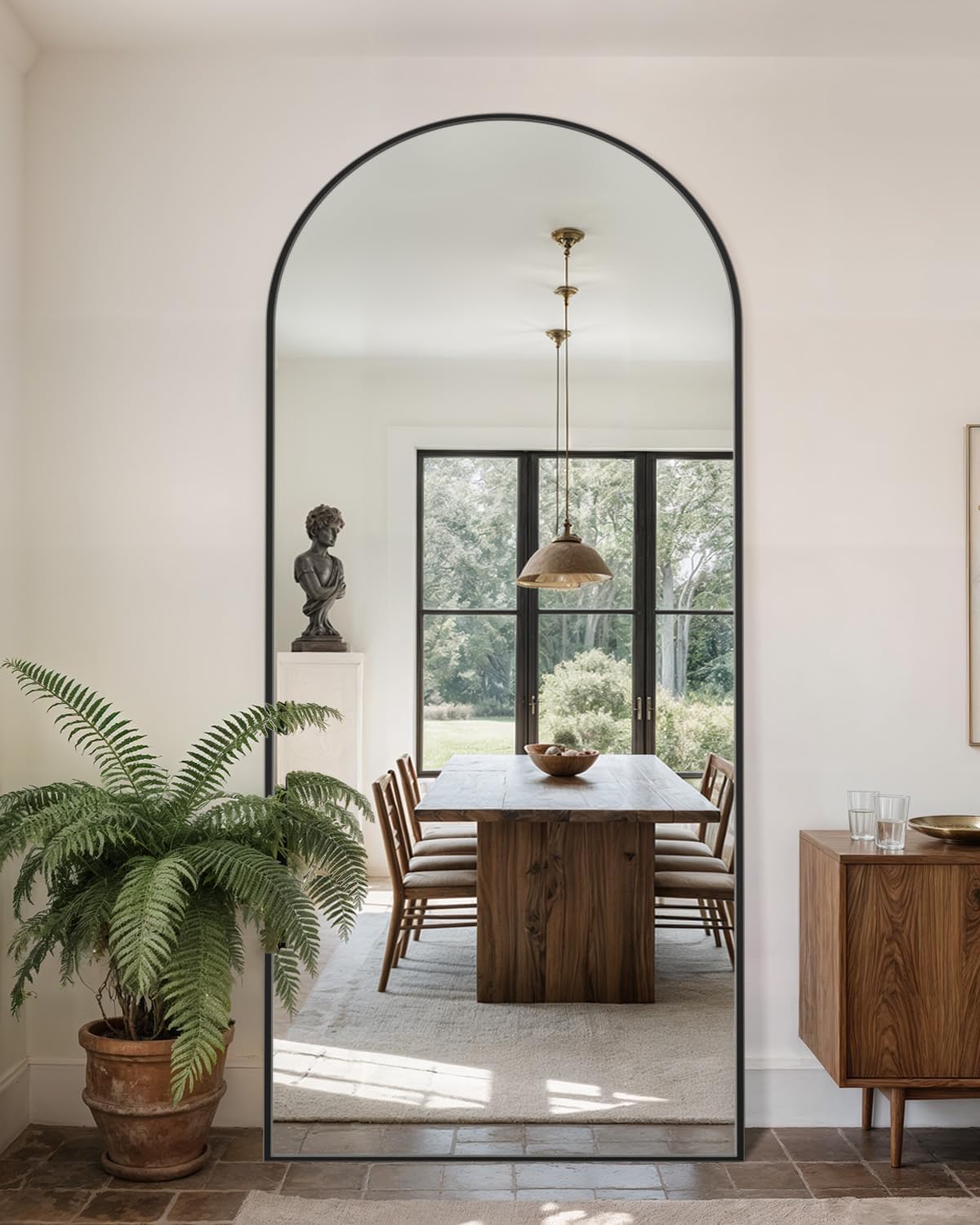 Full Length Mirror with Stand, 71"x28" Arched Full Body Large Stand Up Aluminum Frame Floor Standing Mirror, Freestanding Hanging Leaning Mounted for Bedroom Living Room Entryway Gold