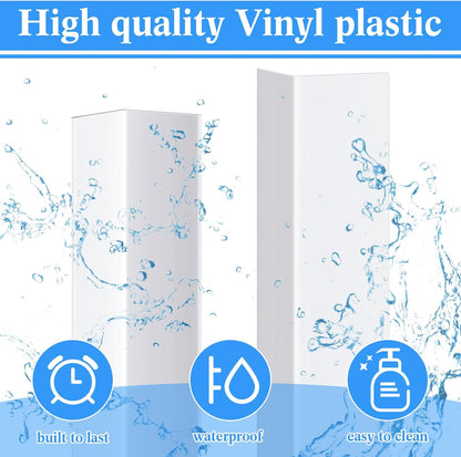 Sasylvia 10 Pcs Wall Corner Protector Guards, Vinyl 3/4 x 48 Inches Corner Trim Molding, Avoid Scratching Scuffs, Ease Install and Cleaning for Door Countertop Furniture Cabinet Protection, Clear