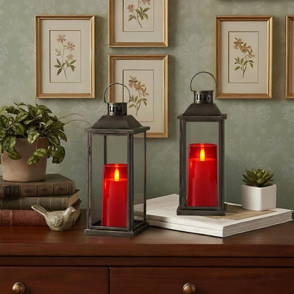 Raycare Flameless Electronic Pillar Candles with Remote Control and Timer- Battery Operated Realistic Flickering LED Fake Candle for Home, Wedding, Valentine's Day, Decor,White,Set of 2(3"x6"6")