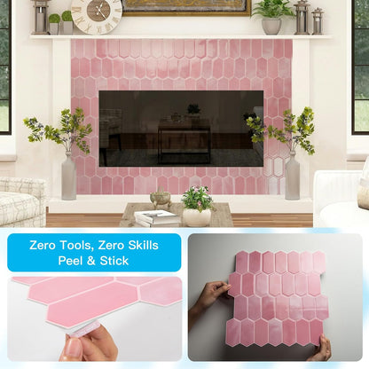Art3d 10-Sheet Heavy-Duty Peel and Stick Backsplash, Self-Adhesive Vinyl Wall Tiles for Kitchen Countertop Bathroom, White