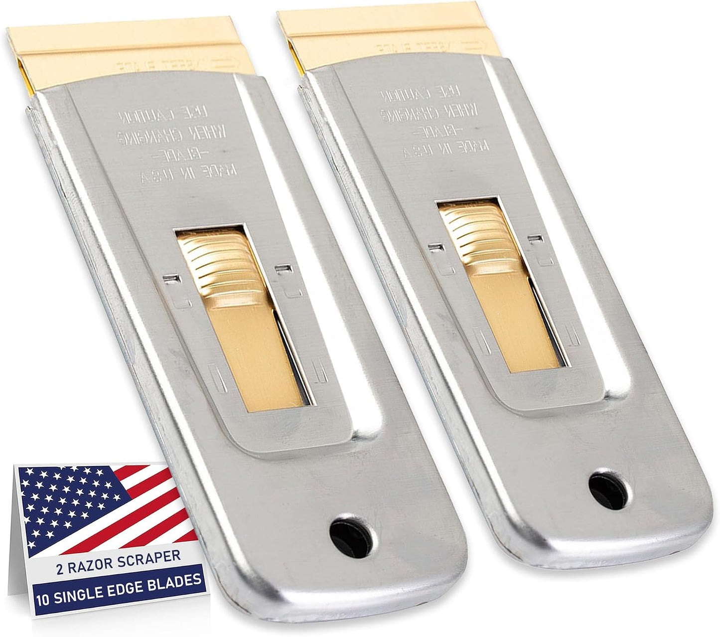 CANOPUS Razor Blade Scraper Tool, Razor Blade Holder, Window Scraper with Razor Blades, Scraper for Glass, Oven, and Cooktop, Sticker Remover Tool, Windshield Scraper