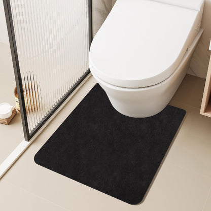 TYUU Bath Mat, Bathroom Rugs Non Slip Washable Thin Absorbent Quick Dry Bath Mat Fits Under Door Bathroom Floor Mat Perfect for Bath, Shower, or Sink 16"x24" Dark Grey
