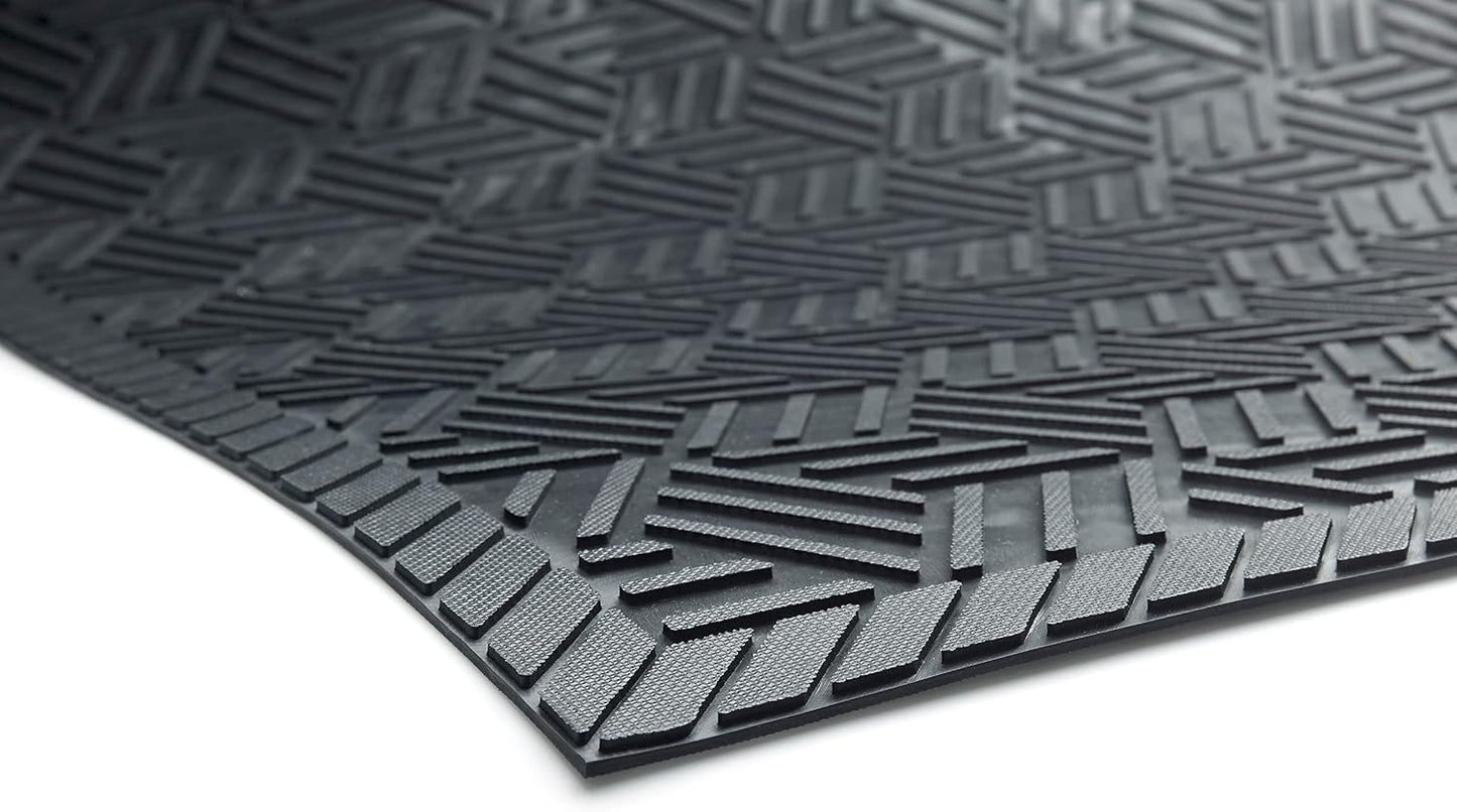 M+A Matting SuperScrape Plus Outdoor Heavy-Duty Scraper Mat – Lightweight Durable Oil-Proof Slip-Resistant High-Traffic Indoor/Outdoor Entrance Mat for Commercial Use, Rectangular, Black, 4' x 6'