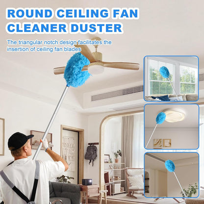 Storystore Ceiling Fan Cleaner Duster - Adjustable Duster with Extension Pole,Dusters for Cleaning Fan Blade, Walls and Cobweb (Blue)