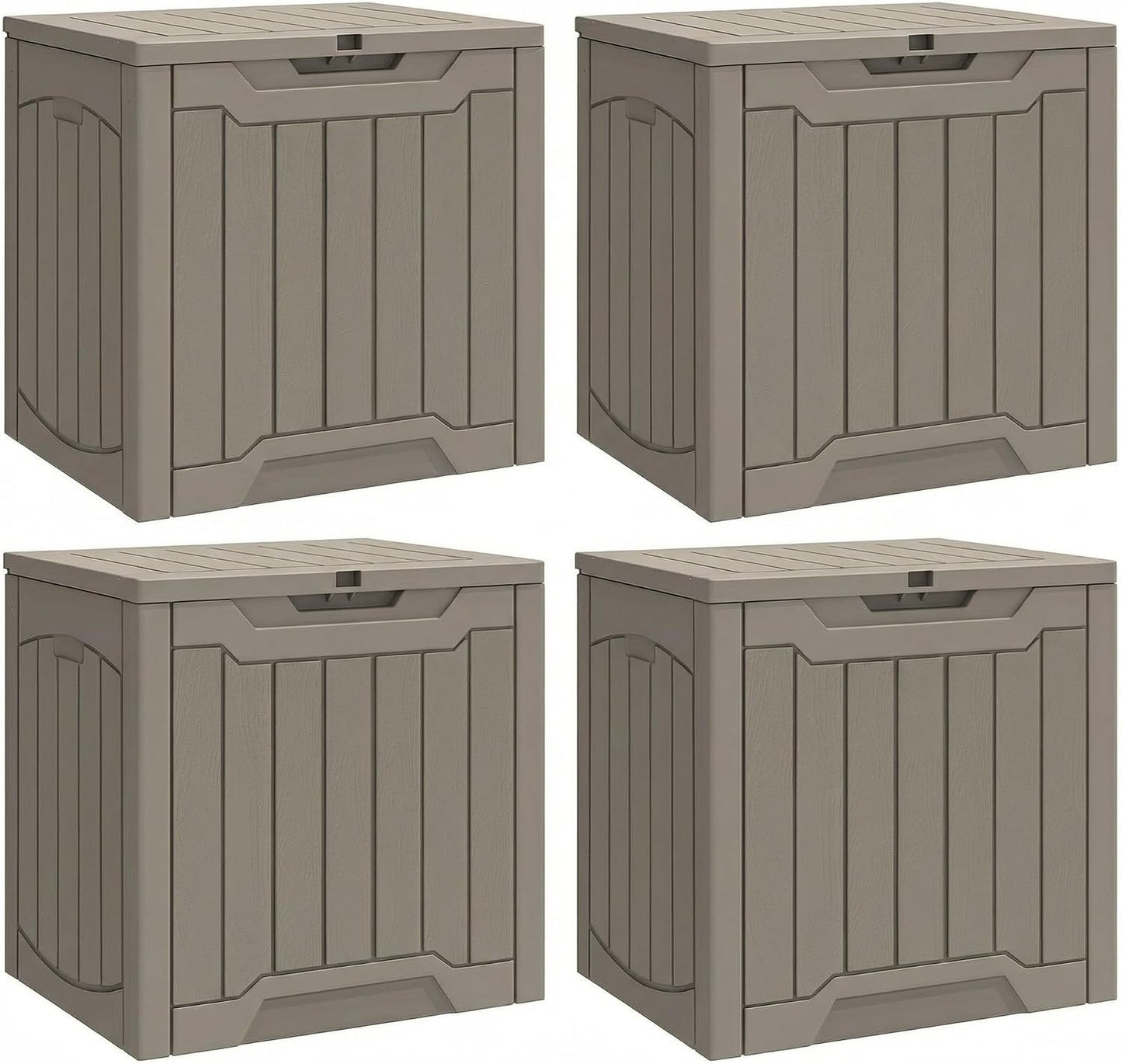 YITAHOME 134 Gallon Large Deck Box | Waterproof Resin Outdoor Storage Box with Lock, Doubles as 2-Person Bench Seating for Patio Furniture Cushions,Garden Tools &