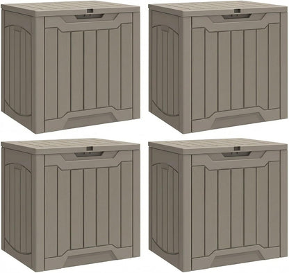 YITAHOME 134 Gallon Large Deck Box | Waterproof Resin Outdoor Storage Box with Lock, Doubles as 2-Person Bench Seating for Patio Furniture Cushions,Garden Tools &