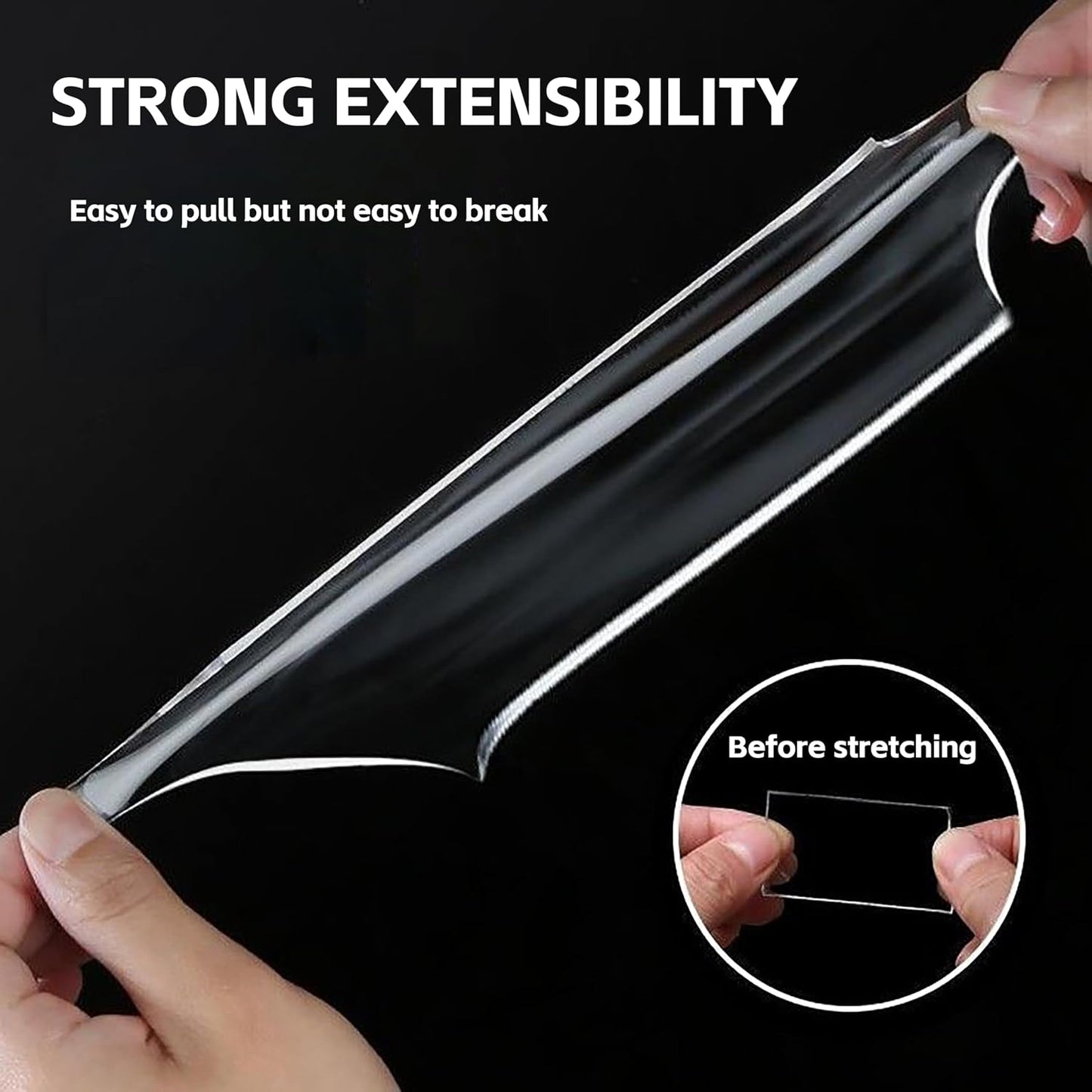 Double Sided Tape Heavy Duty Removable 10FT Clear Nano Tape Adhesive Mounting Tapes for Wall Decor,Hanging Picture, Poster, Carpet, Photo Deco