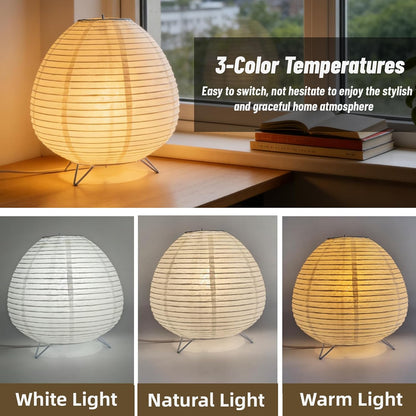 Small Rice Paper Lamp, Japanese Lamp Lantern Table Lamp, Paper Table Lamp, Lantern Lamps for Desk Bedrooms Bedside Night Light (Tower)