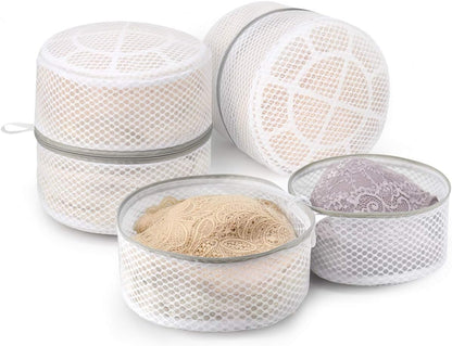 Muchfun 3Pcs Bra Wash Bags, Honeycomb Mesh Laundry Bags for Delicates | Lingerie, Intimates and Underwear 7 x 7 x 6 Inches