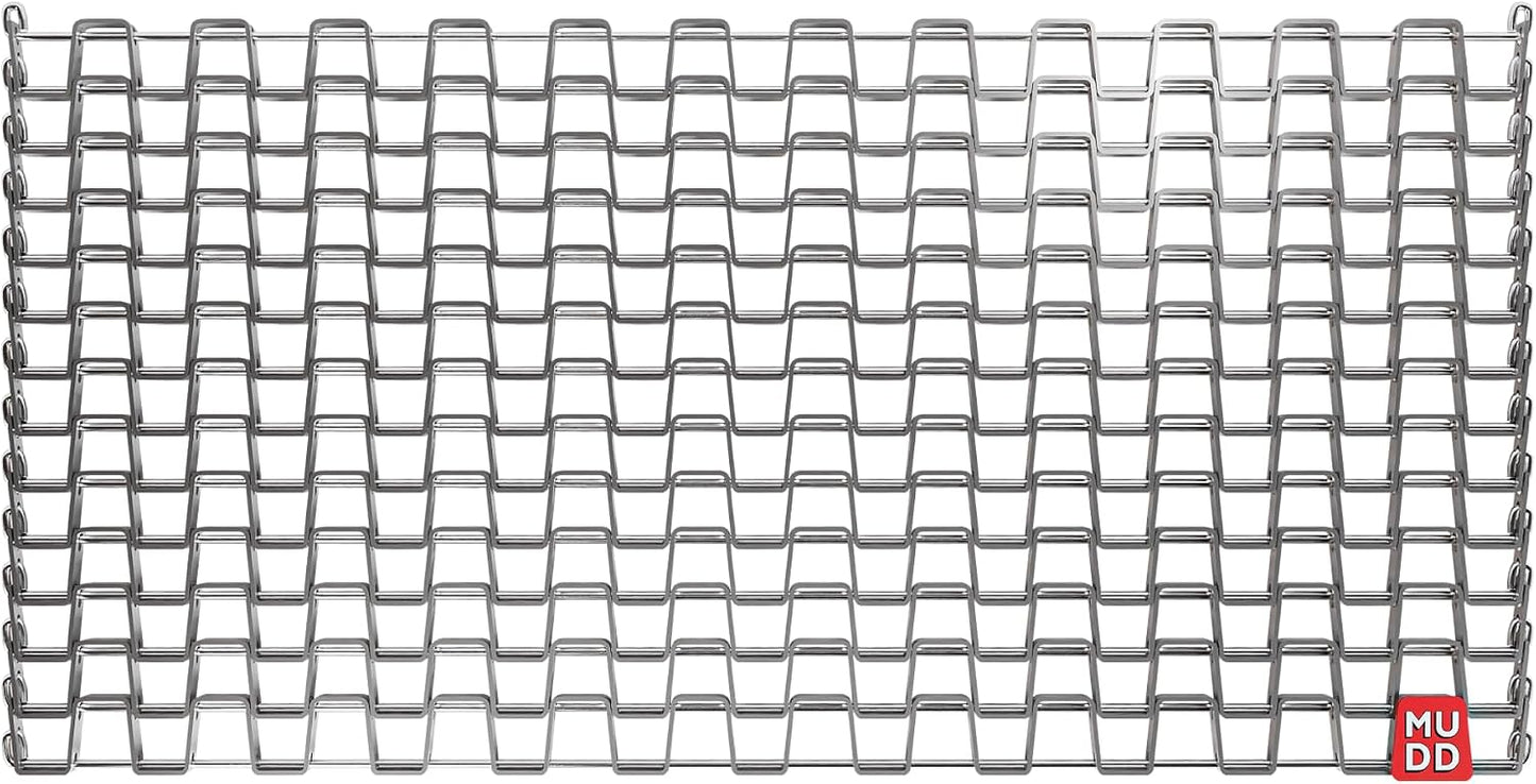 Mudd Heavy-Duty Metal Mesh Doormat – 30in x 17in, 2mm Thick Steel – Durable, All-Weather Dirt & Mud Scraper for Entryways, Patios & Workspaces