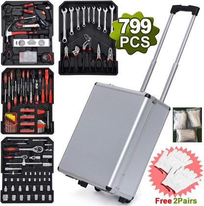 148 Pieces Tool Set,House Repairing Hand Tool Kits,Portable Complete Basic Repair General Hand Tool Sets for Men Women,Home Basic Repair Tool Kit,with Storage Case,for DIY Home Maintenance (Red)