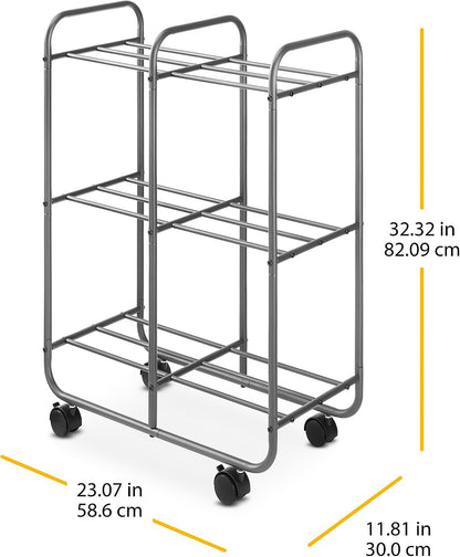 Whitmor 3 Tier Rolling Laundry Cart 8.50x26.0x31.0