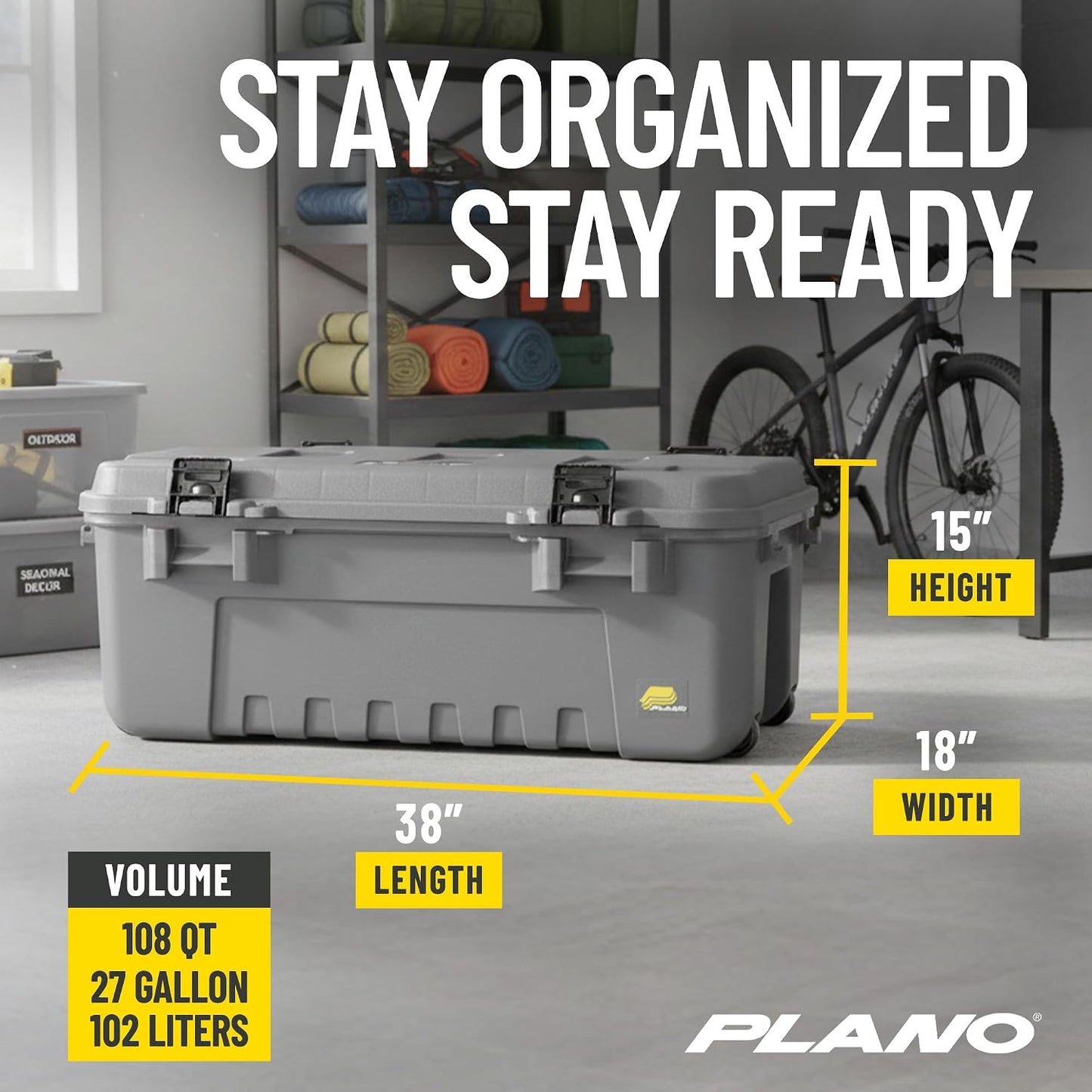Plano Storage Trunk - 108 Quart w/ Wheels (1819) - Hunter Green