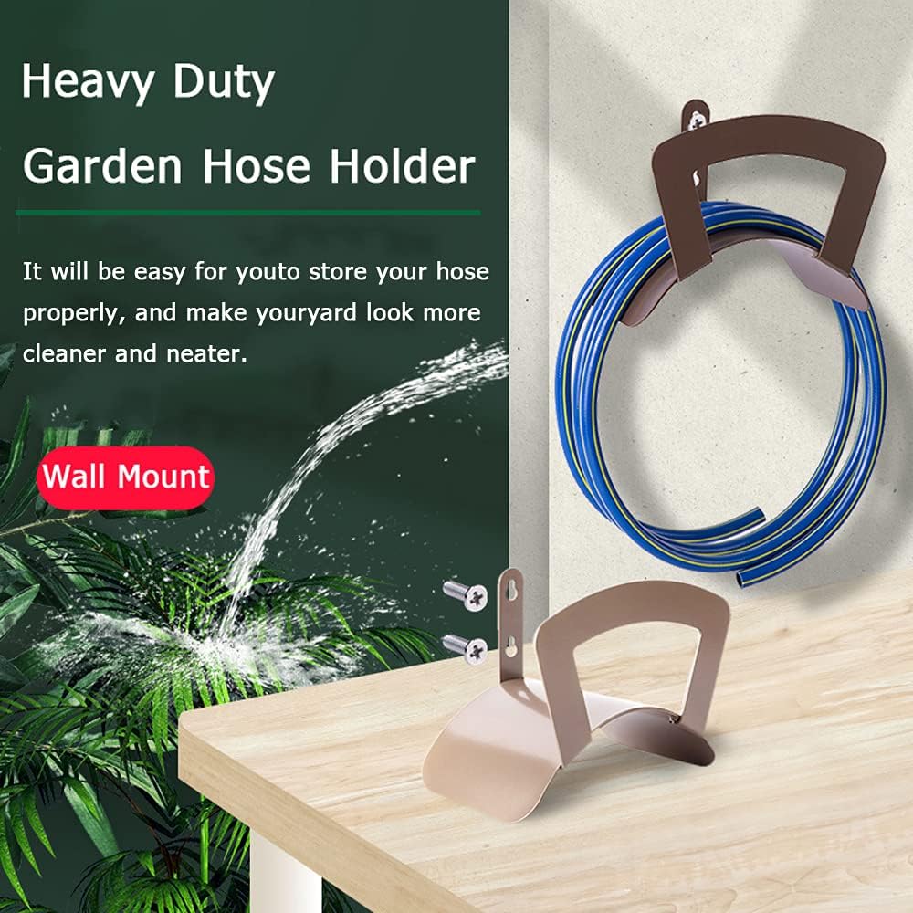 Primst Garden Hose Holder Wall Mount Hose Hanger Heavy Duty Metal Hose Bracket Water Hose Storage Organizer Durable Hose Holders (Stainless Steel)