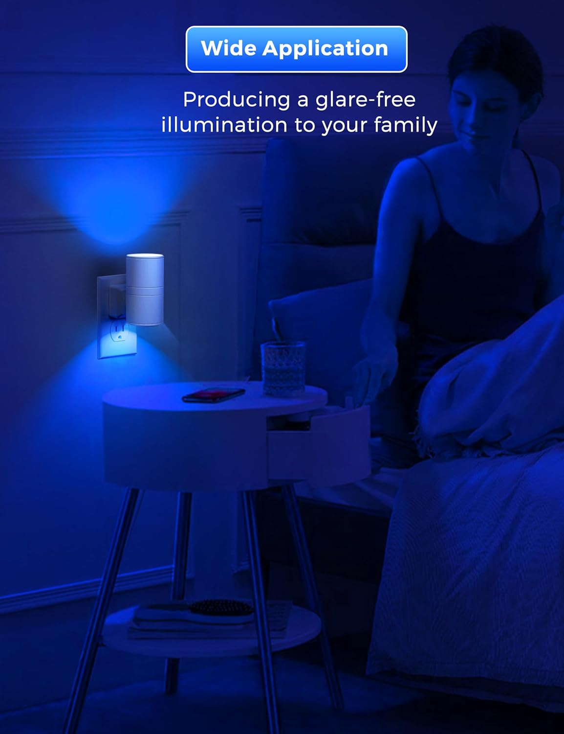 L LOHAS LED Night Light Plug in, Night Lights Plug into Wall, Light Sensor, 0-100LM Soft White 3000K, Dimmable Night Light, Modern Nightlight for Kids Bathroom Hallway Bedroom Kitchen Stairway, 2 Pack
