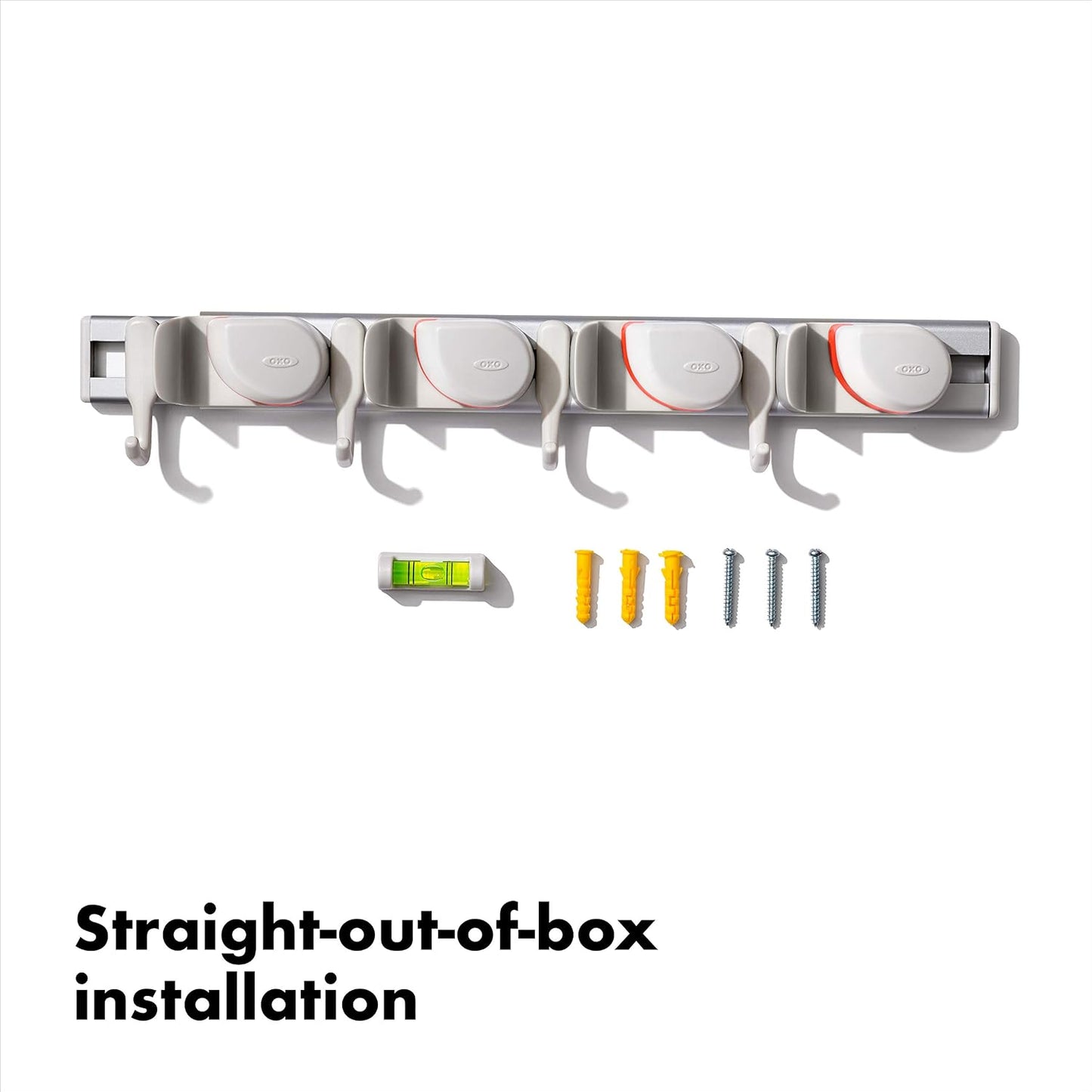 OXO Good Grips Wall-Mounted Mop and Broom Organizer