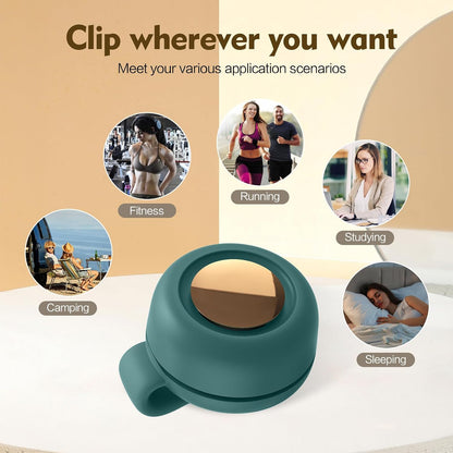 Portable Silent Mini Bladeless Electric Fan,Small fan Clip on for Shirt & Waist,2026 New Mini Bladeless Fan Clip On,Adjustable 3-Speed For Outdoor & Travel & Office, Travel Accessories, Gift (white)