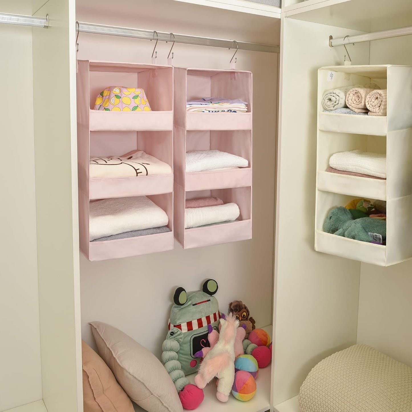 GRANNY SAYS 3-Shelf Hanging Closet Organizer and Storage, Collapsible Hanging Closet Shelves, Hanging Organizer for Closet & RV, Gray, 29 ½" H X 12" W X 12" D, 1-Pack