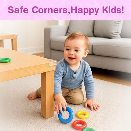 15 Pcs L-Shape Corner Protector for Baby Proofing – Clear 4cm x 4cm Edge Safety Bumpers for Furniture & Sharp Table Corners – Slim Profile Secure Adhesive Gel Pads Included