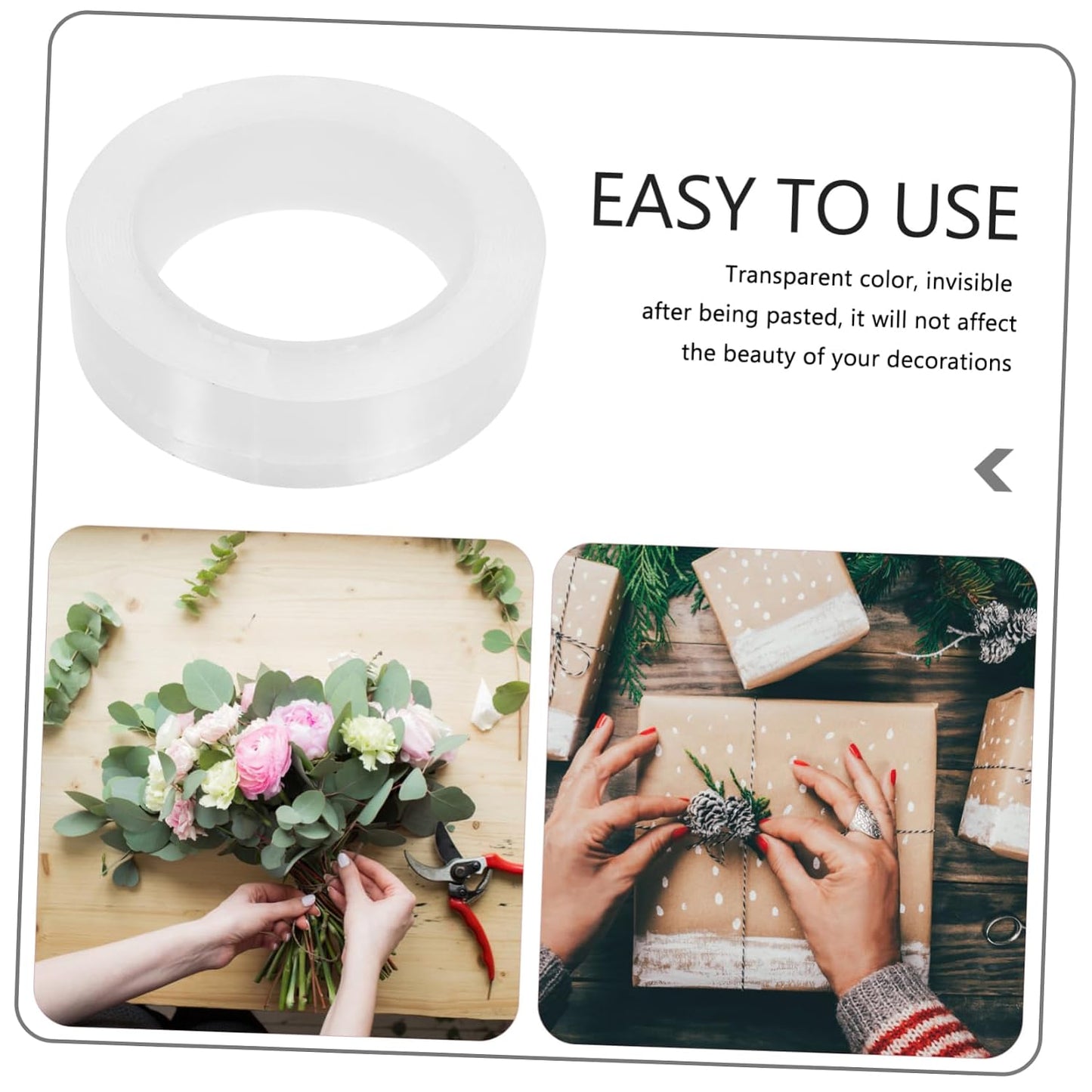 Nano Double-Sided Tape Tape Double Sided Strong Adhesion Removable Mounting