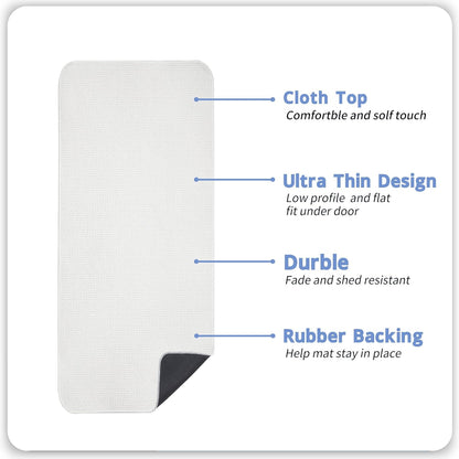 Bath Mat,Ultra Thin Bathroom Rugs,Rubber Bath Mats for Bathroom,No Slip Bath Rugs,Quick Dry,Machine Washable,Low Pile,Absorbent,Shower Outside,Sink,Home Decor Accessories.Grey,1'5"x2'3"(17x27Inch)