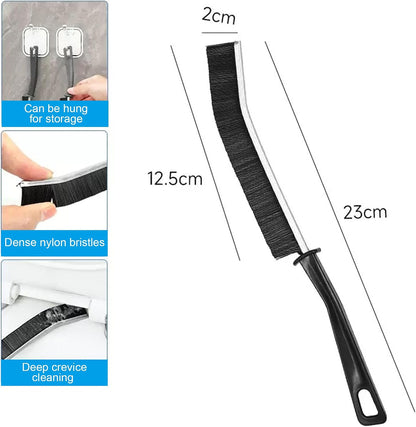 Crevice Cleaning Brushes Set 4 Pack, Small Grout and Gap Cleaner Brushes for Shower, Tile, Toilet, Kitchen and Bathroom, Narrow Scrub Brushes for Household Use and Deep Cleaning