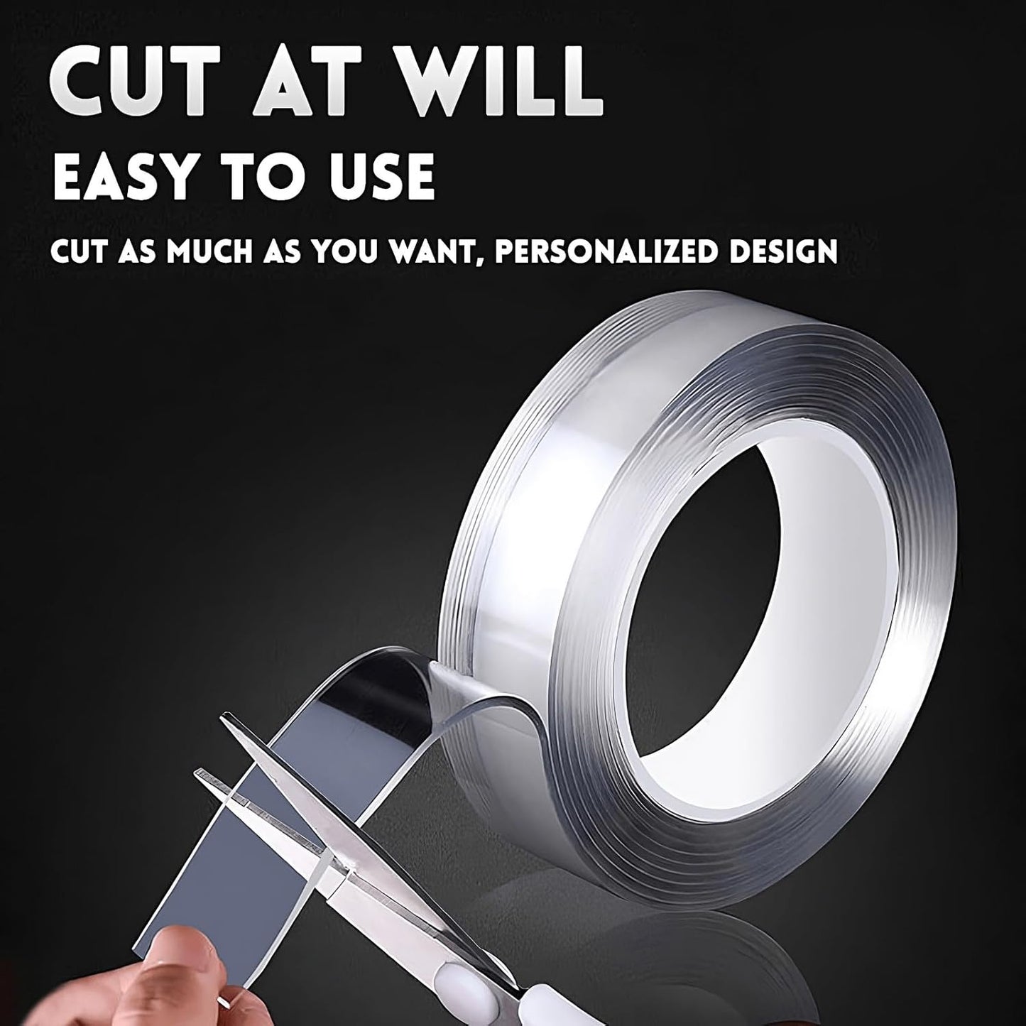 Nano Double Sided mounting Tape Heavy Duty, Double 2 Adhesive Tape for Walls,Washable Sticky Strong Wall Tape Strips,Transparent Tape Poster Carpet Tape for Paste Items, 9.8ft×1.18inx0.098in.